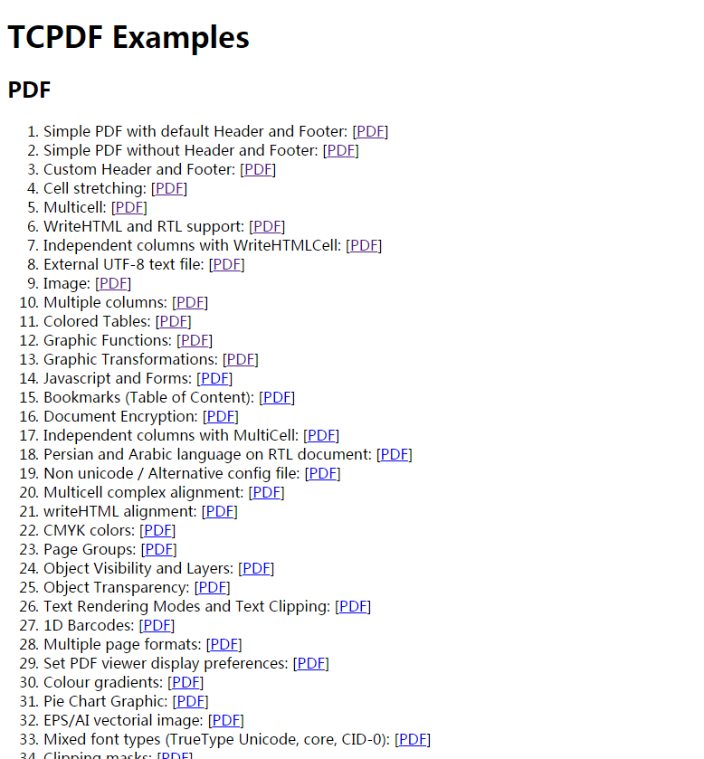 Tcpdf Outline 使用TCPDF将网页输出为pdf格式_YPHP